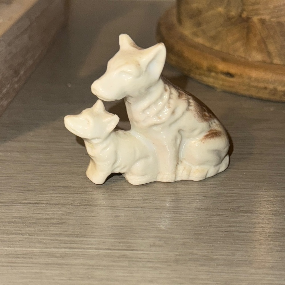Vintage Mini Ceramic Dog/Puppy Figurine Decorative Object Japan